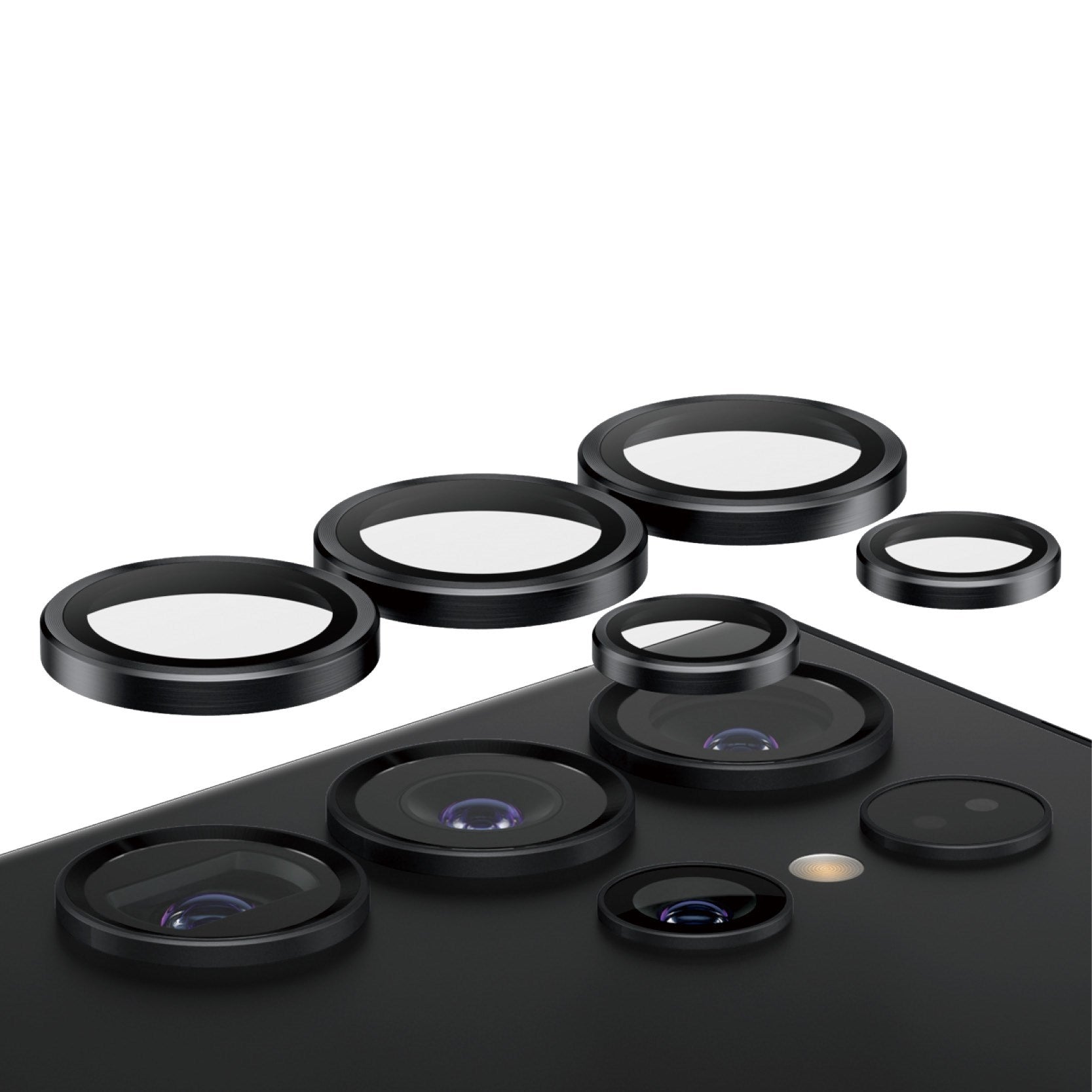 PanzerGlass® Hoops® Schwarz Kameraschutz Samsung Galaxy S24 Ultra